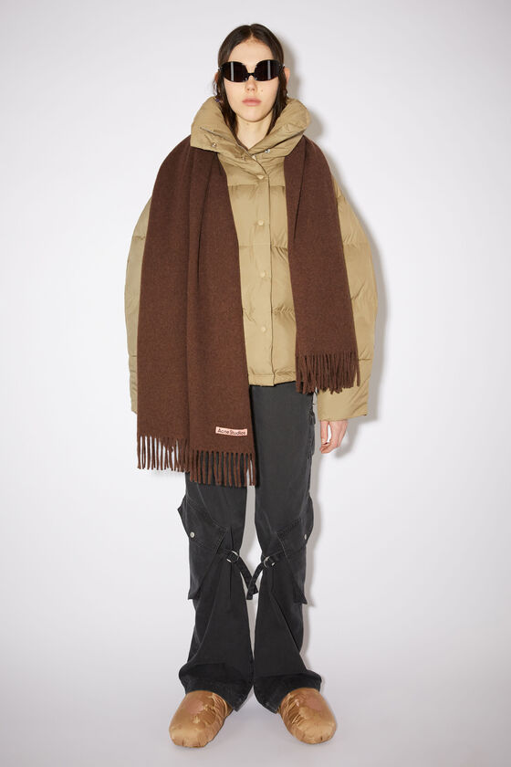 (image for) Eco-Conscious Fringe wool scarf - oversized